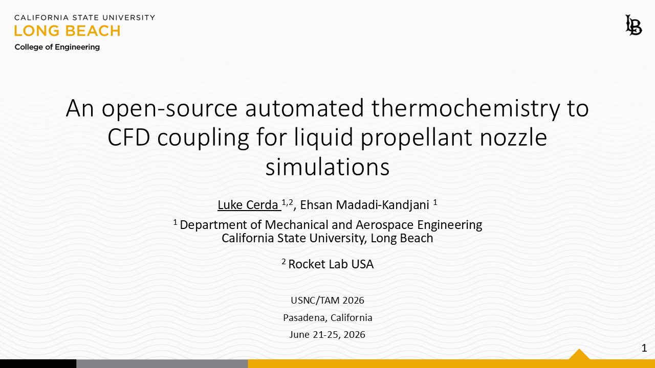 Luke Cerda presented his research at USNCTAM26